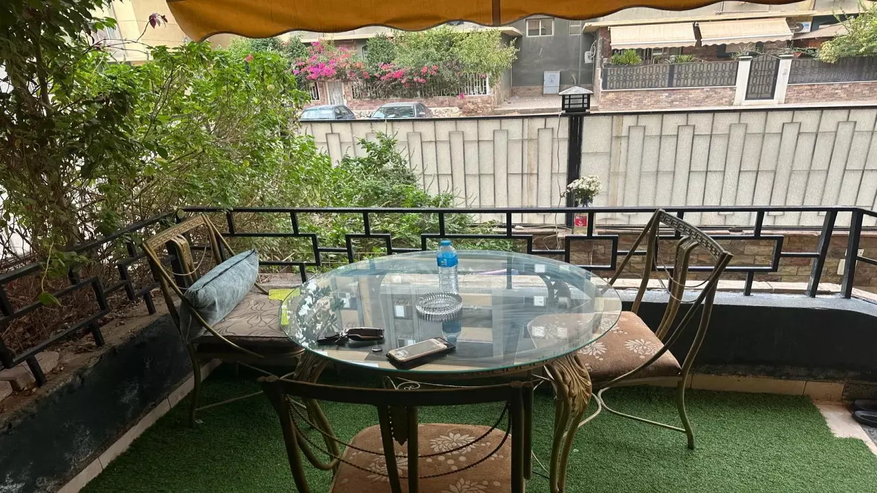 Furnished Apartment  Gardenia Zahraa Nasr City  Ground Floor with Garden  3 Bedrooms